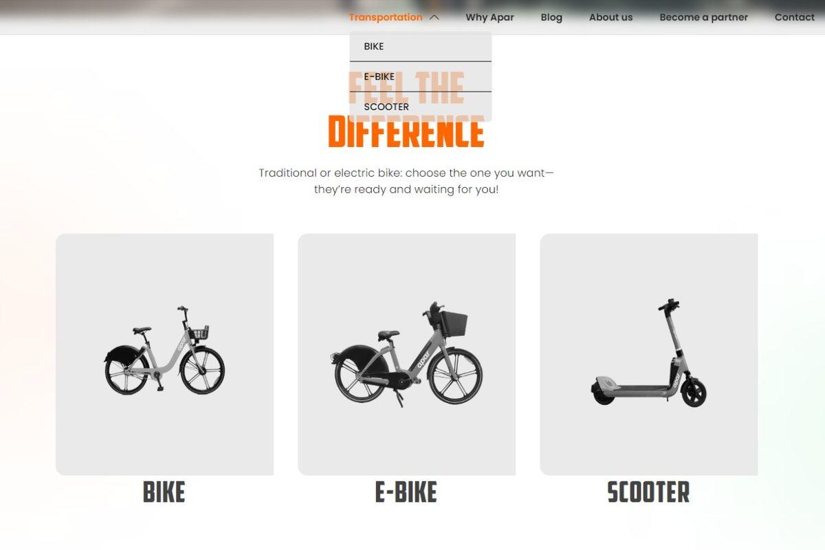 Apar bike-sharing map and routes